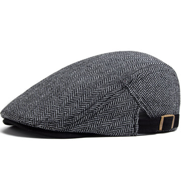 AmberArt | Striped Print Flat Cap