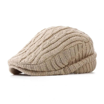 AmberArt | Fleece-lined Knitted Flat Cap