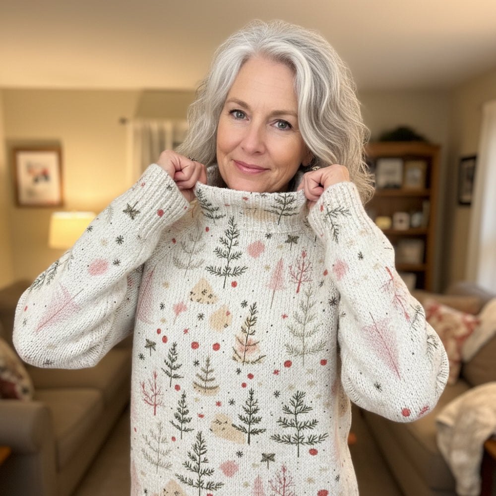 Christmas Knit Turtleneck Sweater