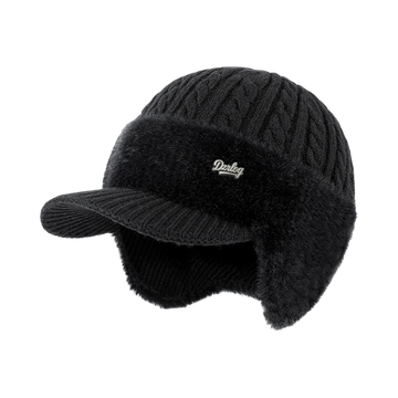 Thermal Knit Earflap Winter Hat – Fleece-Lined Warmth for Extreme Cold