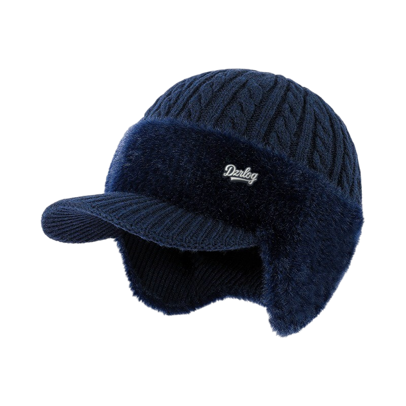 Thermal Knit Earflap Winter Hat – Fleece-Lined Warmth for Extreme Cold