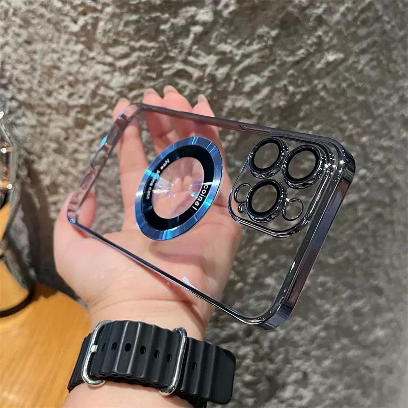 Transparent Magnetic Phone Case with Clear Back