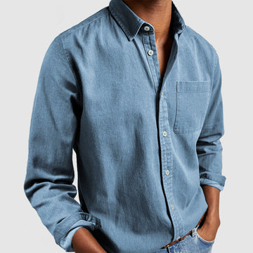 Solid Color Cotton Shirt
