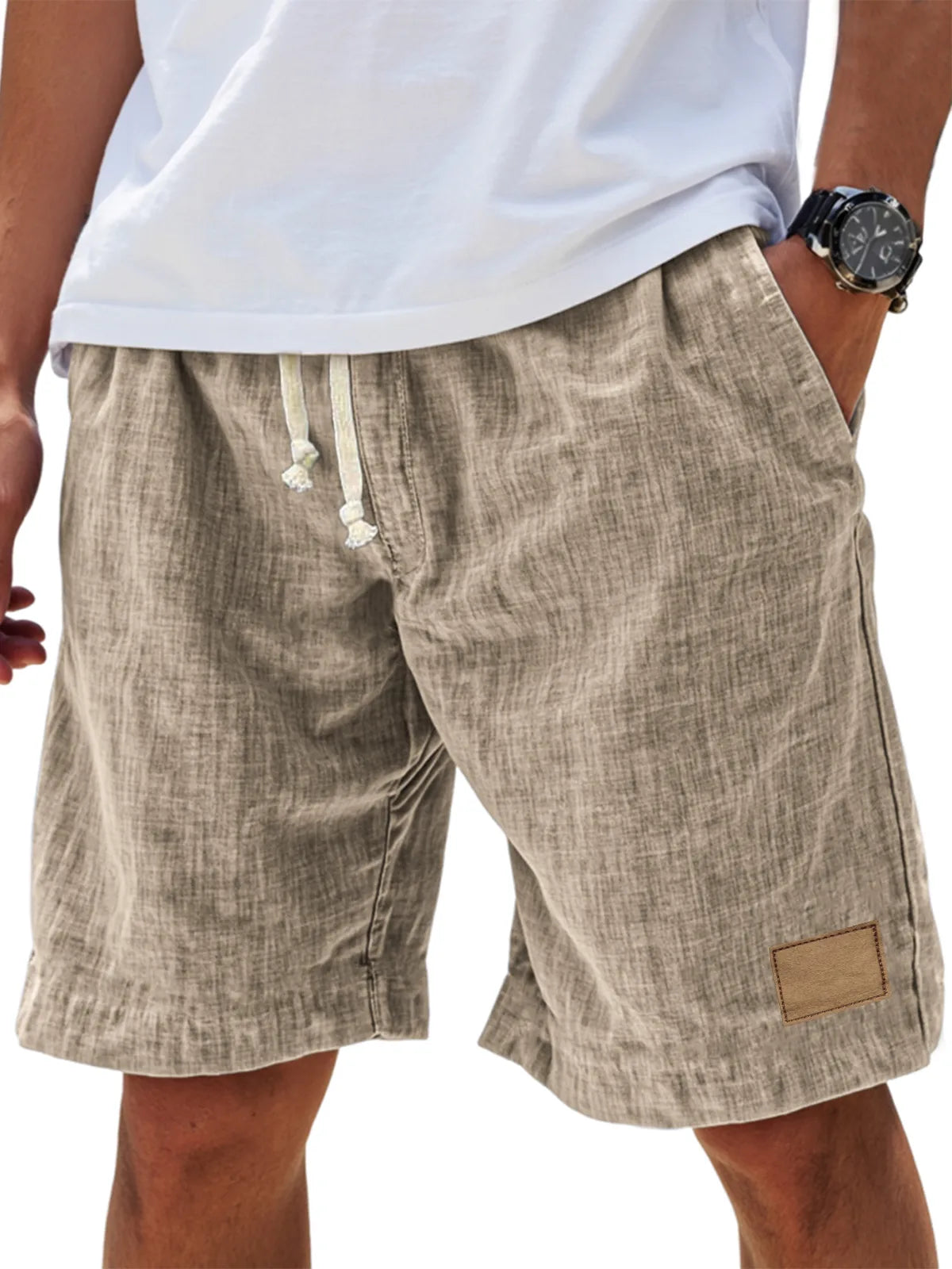 Men's Breathable Linen Loose Holiday Shorts creative