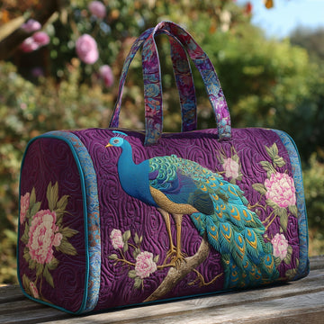 Elegant Peacock Quilted Duffle Bag GFTOHD9889