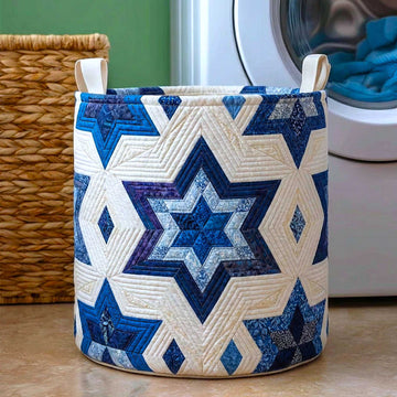 Star of David Quilted Laundry Basket GFTOMA8981