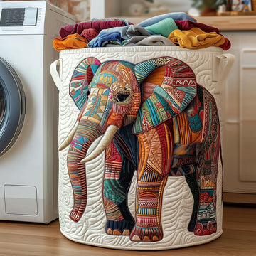 Elephant Quilted Laundry Basket GFTONL6284