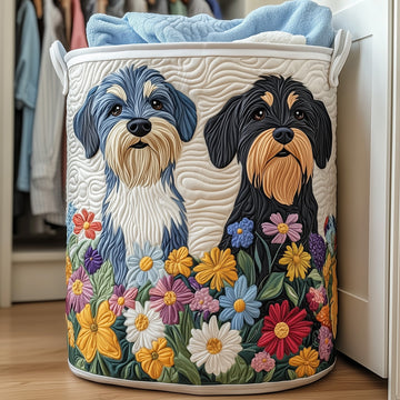 Schnauzer Joy Quilted Laundry Basket GFTONT3686