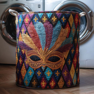Feather Masque Quilted Laundry Basket GFTOQM2344