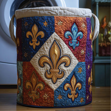 Carnival Blocks Quilted Laundry Basket GFTOQM2347