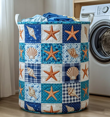 Shoreline Gems Quilted Laundry Basket GFTOTP16842