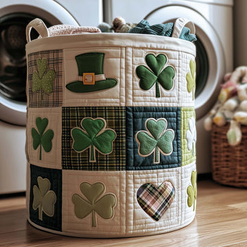 Blessed Greenery Quilted Laundry Basket GFTOTP17098