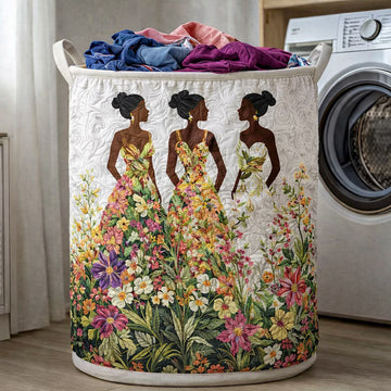 Ebony Glow Quilted Laundry Basket GFTOTP17554