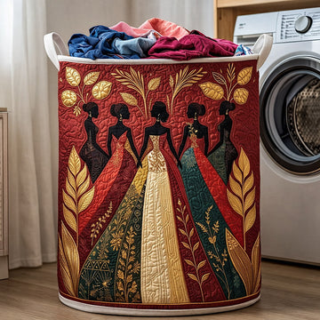 Ebony Glow Quilted Laundry Basket GFTOTP17556