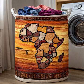 Ebony Glow Quilted Laundry Basket GFTOTP17560