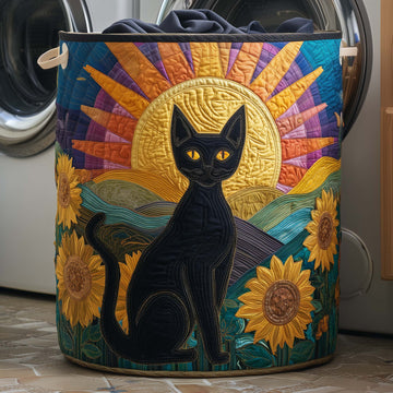 Cheeky Cat Quilted Laundry Basket GFTOYC3397