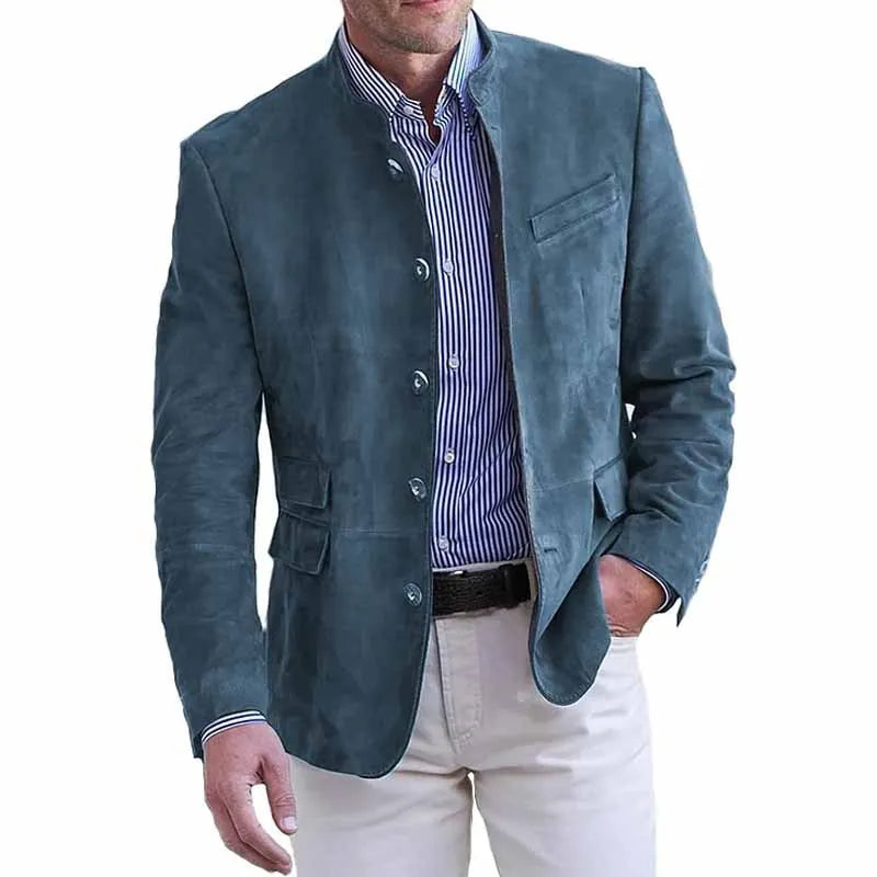 Men's Vintage Medium-Long Leather Jacket