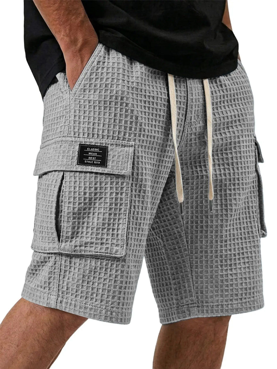 Ultra-Breathable Waffle-Knit Cargo Shorts