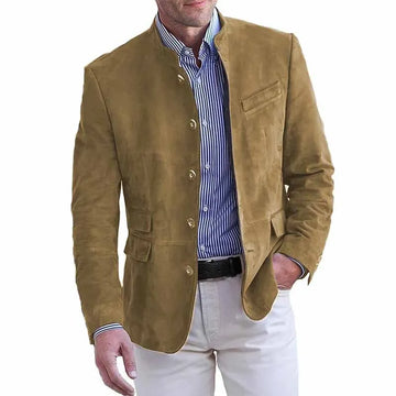 Men's Vintage Medium-Long Leather Jacket