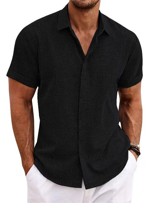 Men’s Casual Linen Short Sleeve Shirt