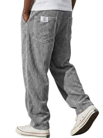Men's Loose-Fit Vertical-Stripe Trousers