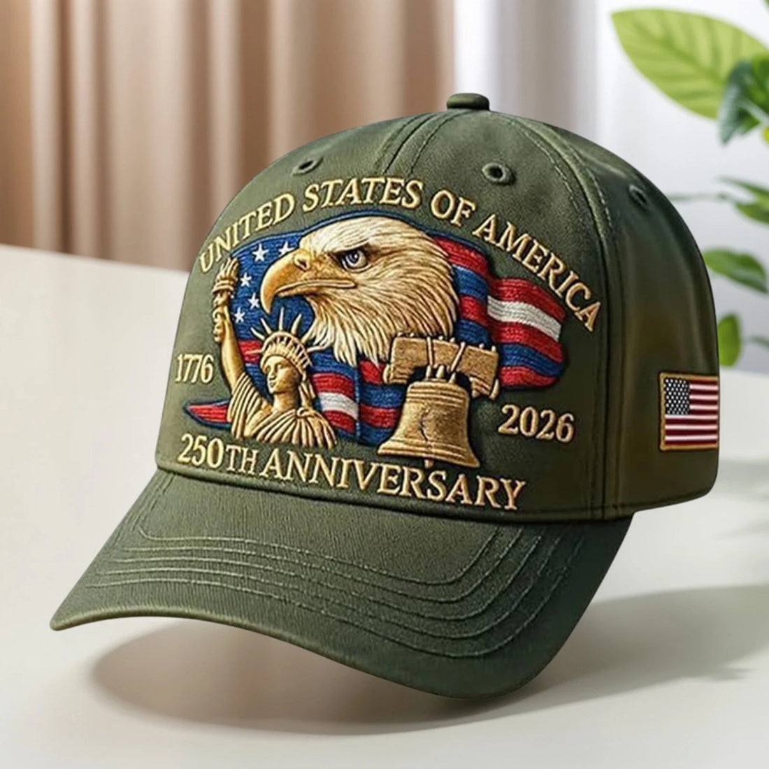 Casquette de baseball avec logo 3D du 250e anniversaire