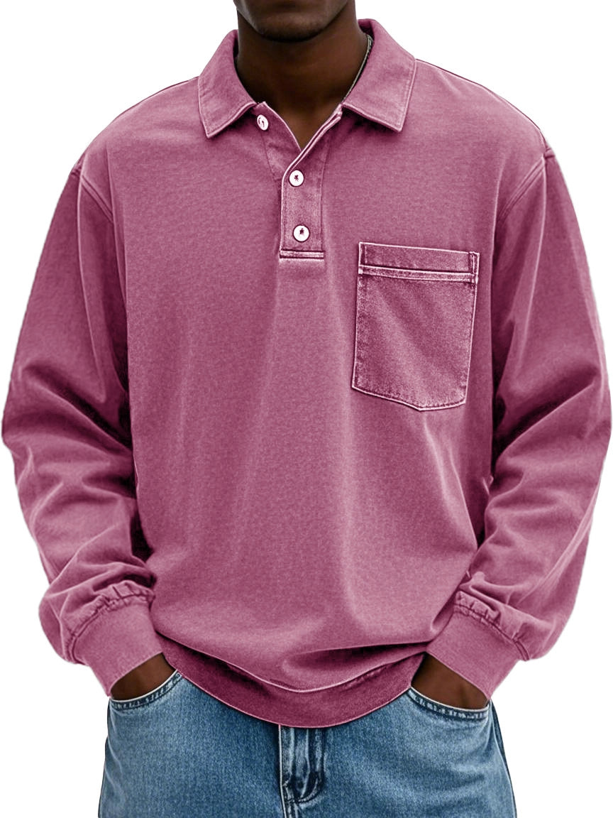 Solid Color Polo Shirt